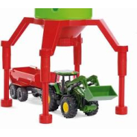 siku 5602, SILOPOWER Staande silo, 1:32, kunststof, groen/rood, instelbare doorrijhoogte voor modellen met schaal 1:32 tot 1:87